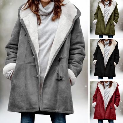 Deyse | Luxury Suede Fleece Hooded Jacket