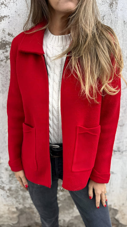 Fulvia | Chic Zippered Lapel Jacket
