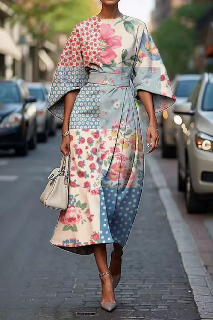 Moxlan | Chic Floral Elegance Dress