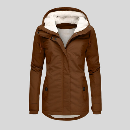 Alienor | Waterproof Hooded Long Jacket with Lining