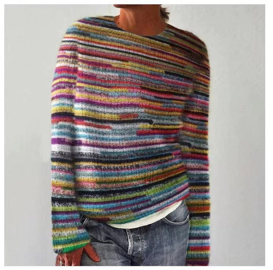 Carola | Relaxed Fit Patterned Knit Pullover