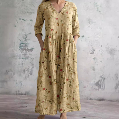 Dearyn | V-Neck Floral Summer Dress