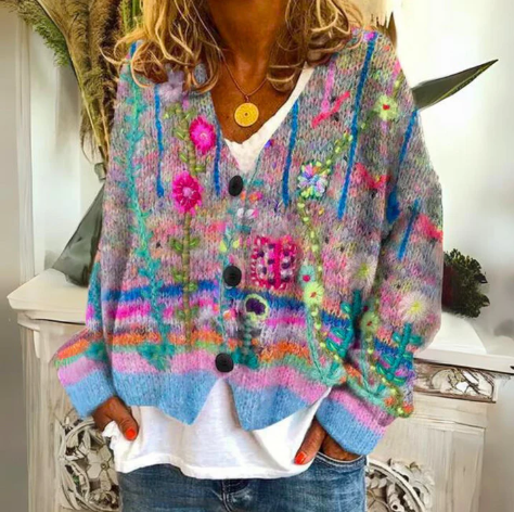 Valerie | Elegant Floral Cardigan