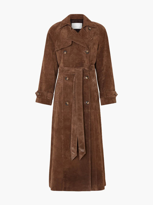 Molly | Luxe Suede Trench Coat
