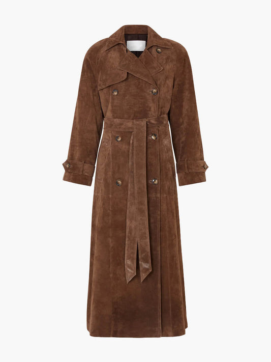 Molly | Luxe Suede Trench Coat