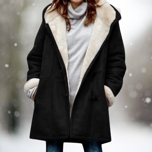 Deyse | Luxury Suede Fleece Hooded Jacket