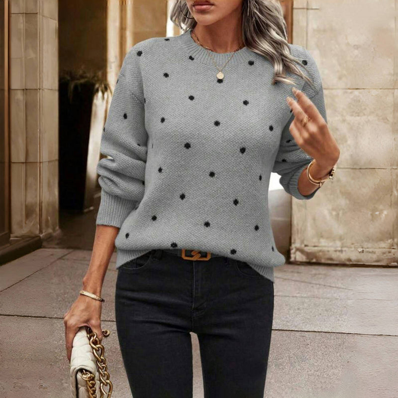 Noella | Polka Dot Knit Sweater
