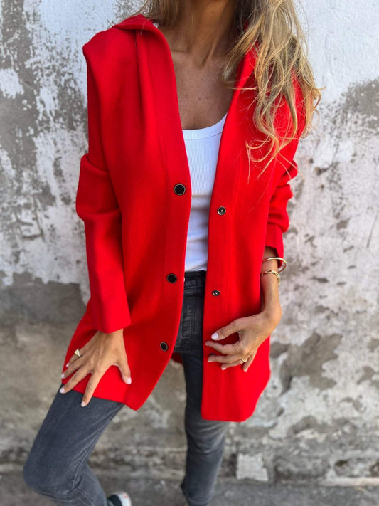 Arianna | Hooded Cardigan with Button Details