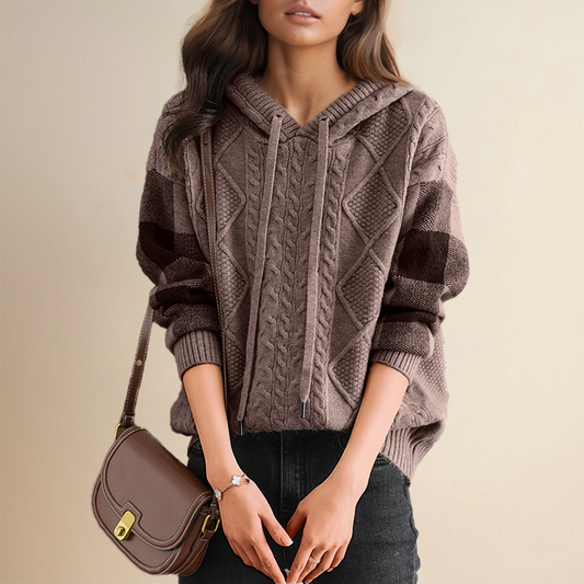 Leonie | Hooded Jacquard Sweater