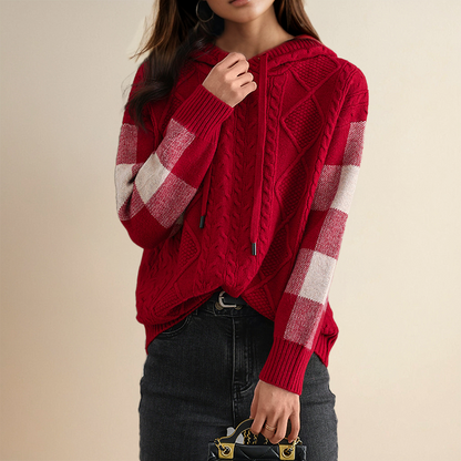 Leonie | Hooded Jacquard Sweater