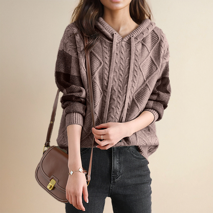 Leonie | Hooded Jacquard Sweater