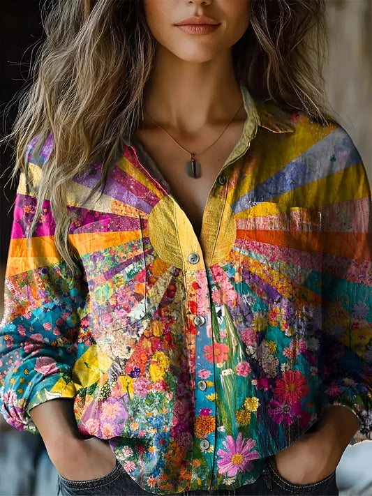 Tineke | Radiant Floral Sun Blouse