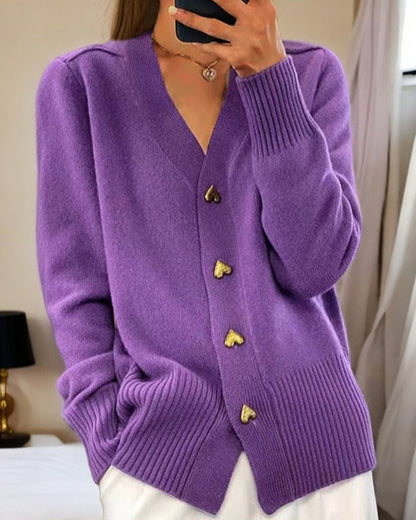 Chasie | Chic Heart-Embellished Cardigan