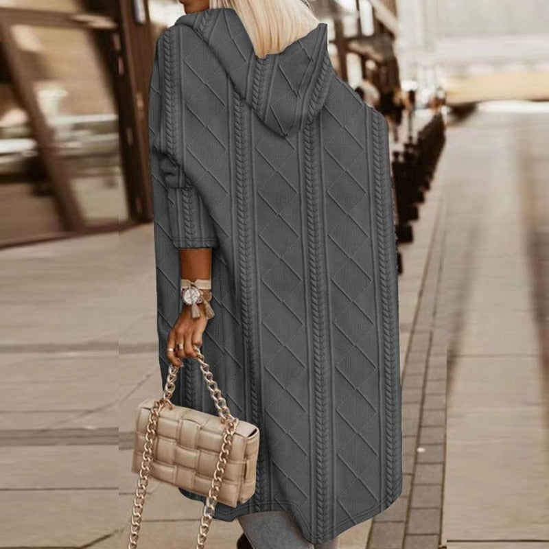 Johani | Long-Length Hooded Cardigan